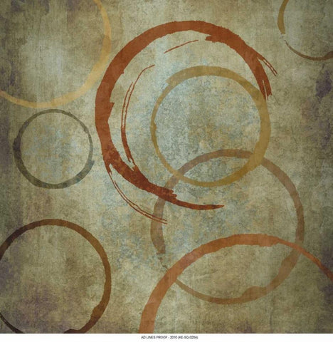 Vintage Circels I White Modern Wood Framed Art Print with Double Matting by Emery, Kristin