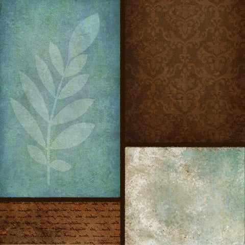 Patterns and Ferns I Gold Ornate Wood Framed Art Print with Double Matting by Emery, Kristin