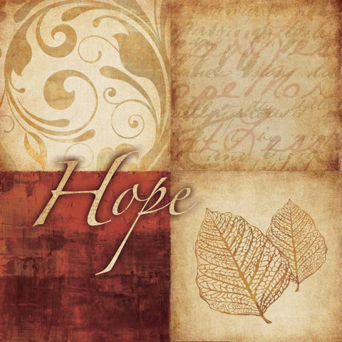 Red Gold Hope Black Modern Wood Framed Art Print by Emery, Kristin