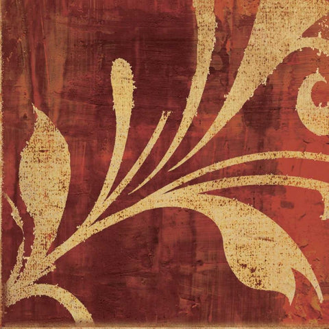 Red Gold Black Modern Wood Framed Art Print by Emery, Kristin