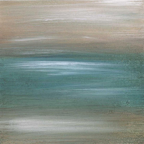 Aqua 1 Black Modern Wood Framed Art Print with Double Matting by Emery, Kristin