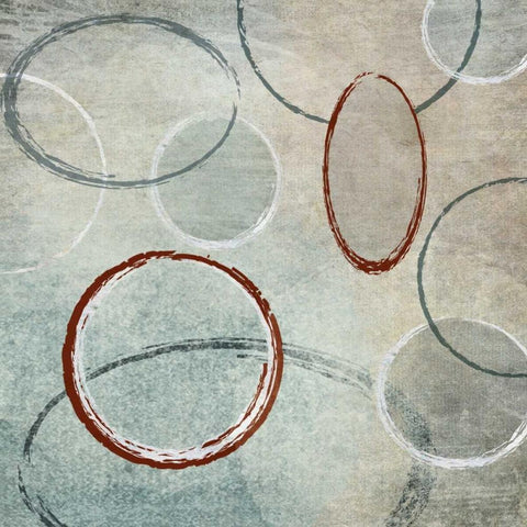 Mod I White Modern Wood Framed Art Print with Double Matting by Emery, Kristin