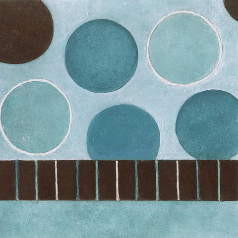Bubbles 2 Black Ornate Wood Framed Art Print with Double Matting by Emery, Kristin