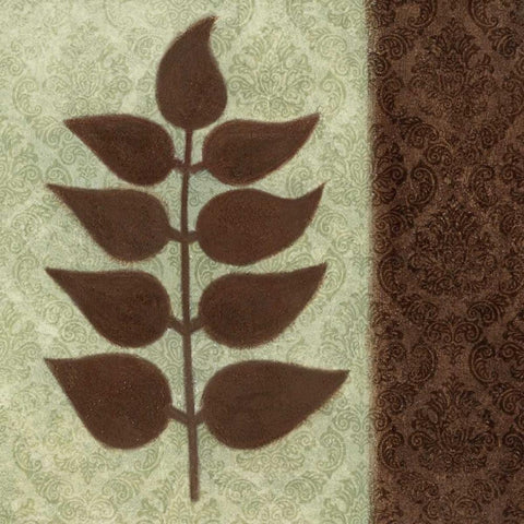 Fern II Gold Ornate Wood Framed Art Print with Double Matting by Emery, Kristin
