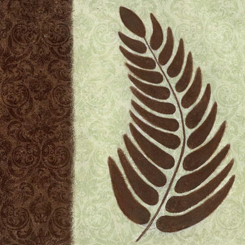 Fern III Black Modern Wood Framed Art Print with Double Matting by Emery, Kristin