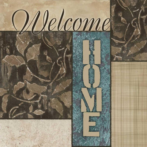 Welcome Home Black Ornate Wood Framed Art Print with Double Matting by Emery, Kristin