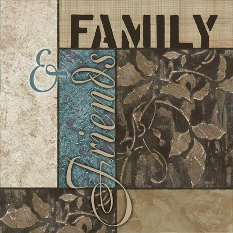 Family and Friends White Modern Wood Framed Art Print with Double Matting by Emery, Kristin
