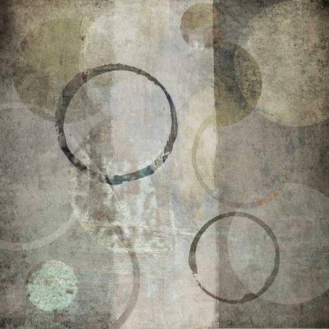 Stone Circles I Black Ornate Wood Framed Art Print with Double Matting by Emery, Kristin
