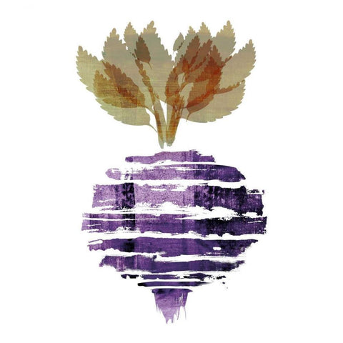 Beet I White Modern Wood Framed Art Print by Emery, Kristin