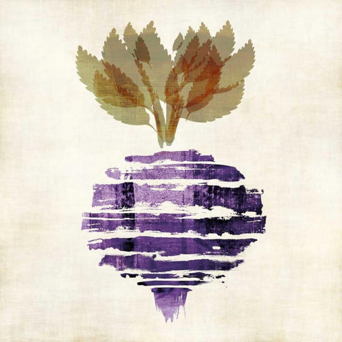 Beet II White Modern Wood Framed Art Print with Double Matting by Emery, Kristin