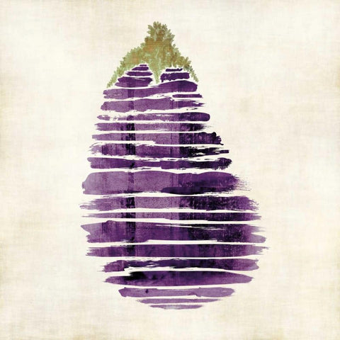 Eggplant Black Modern Wood Framed Art Print with Double Matting by Emery, Kristin