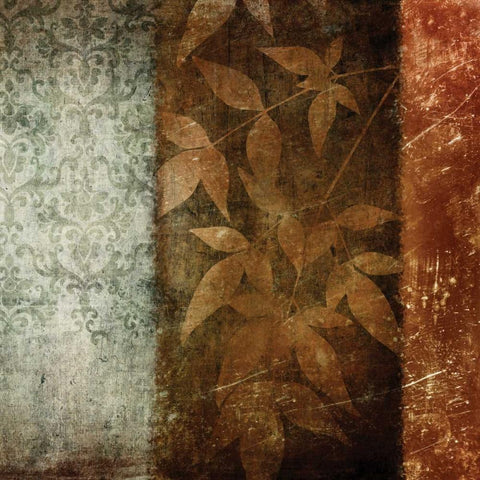 Spice Leaves I White Modern Wood Framed Art Print with Double Matting by Emery, Kristin