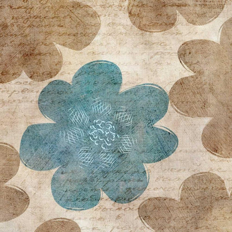 Flower Pattern Words I Black Modern Wood Framed Art Print by Emery, Kristin