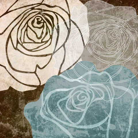 Rose I Black Modern Wood Framed Art Print with Double Matting by Emery, Kristin