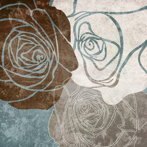 Rose II Black Ornate Wood Framed Art Print with Double Matting by Emery, Kristin