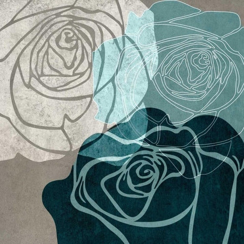 Rose IIA Black Modern Wood Framed Art Print by Emery, Kristin