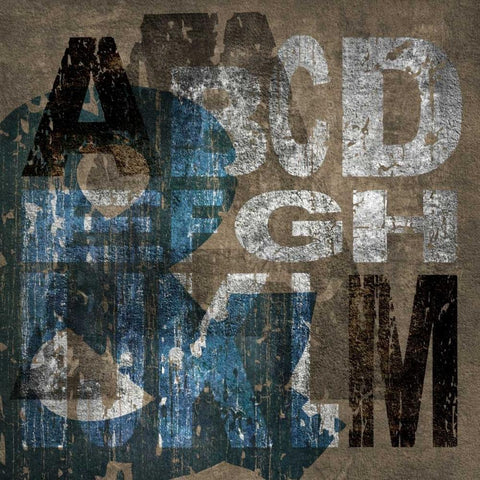 ABC Black Modern Wood Framed Art Print with Double Matting by Emery, Kristin