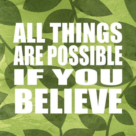 All Things Are Possible White Modern Wood Framed Art Print by Emery, Kristin