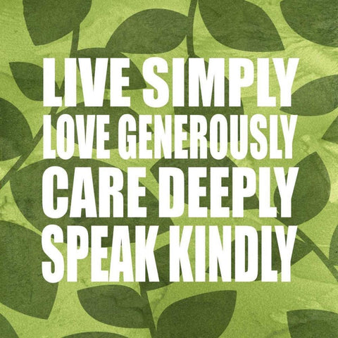 Live Simply White Modern Wood Framed Art Print by Emery, Kristin