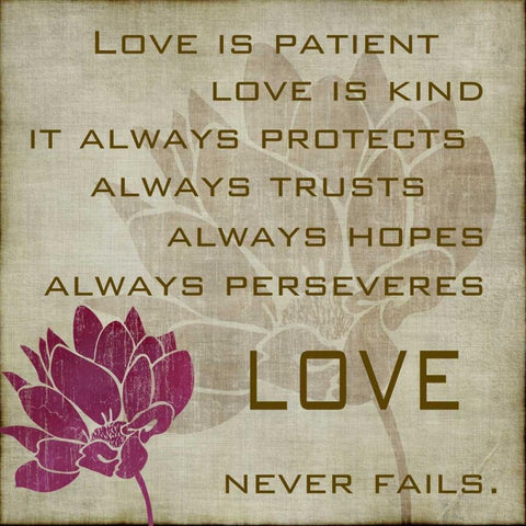 Love is Patient II Black Modern Wood Framed Art Print with Double Matting by Emery, Kristin