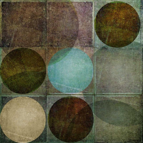 Box of Circles I Black Ornate Wood Framed Art Print with Double Matting by Emery, Kristin