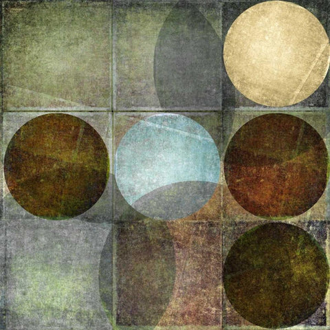 Box of Circles II White Modern Wood Framed Art Print by Emery, Kristin