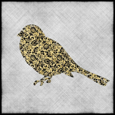 Single Bird I Black Modern Wood Framed Art Print by Emery, Kristin