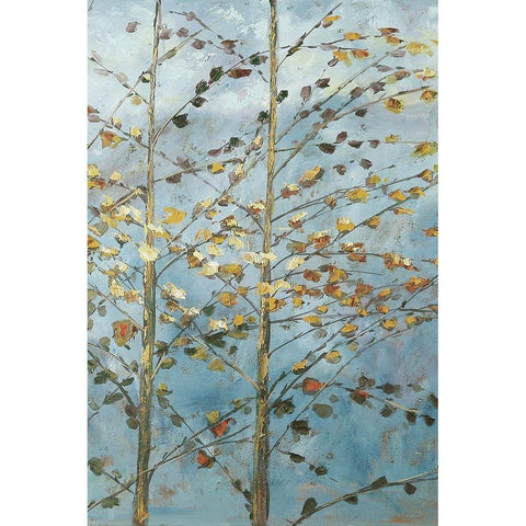 Whispering Aspen 1 Gold Ornate Wood Framed Art Print with Double Matting by Kruk