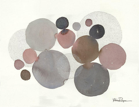 Eclipse White Modern Wood Framed Art Print with Double Matting by Rupe, Kim