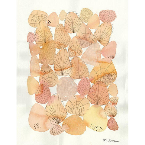 Shells Black Modern Wood Framed Art Print by Rupe, Kim