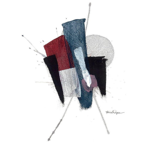 Shattered Views Black Modern Wood Framed Art Print by Rupe, Kim