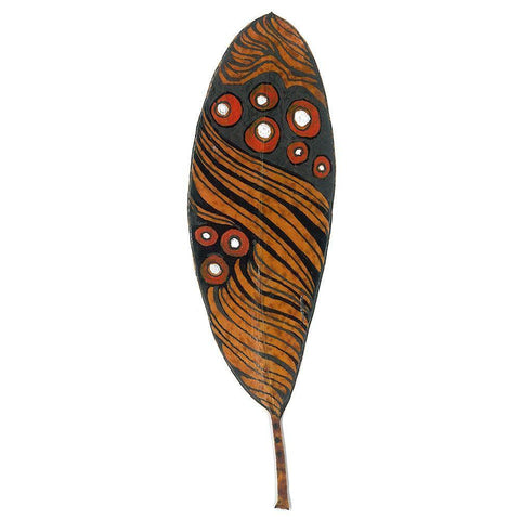 Tribal Feather 4 White Modern Wood Framed Art Print with Double Matting by Rupe, Kim