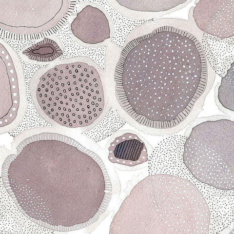 Close Evolutions 1 White Modern Wood Framed Art Print with Double Matting by Rupe, Kim