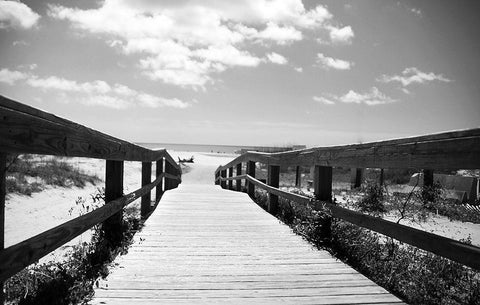 Docking The Clouds White Modern Wood Framed Art Print with Double Matting by Colberg, Lisa