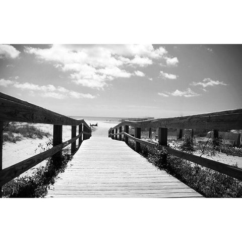 Docking The Clouds Black Modern Wood Framed Art Print with Double Matting by Colberg, Lisa