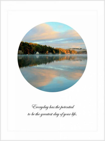 Everyday Has Potential Black Ornate Wood Framed Art Print with Double Matting by Colberg, Lisa