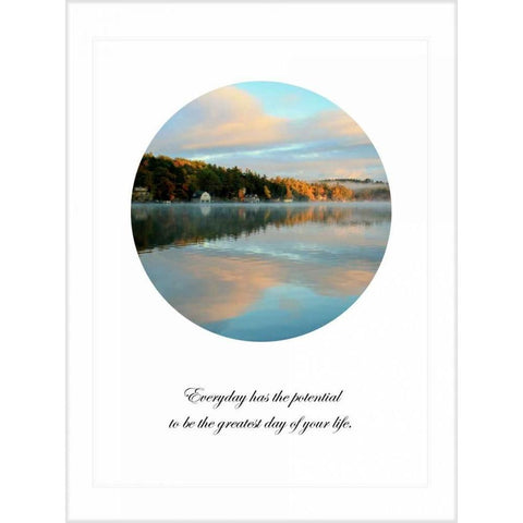 Everyday Has Potential White Modern Wood Framed Art Print by Colberg, Lisa