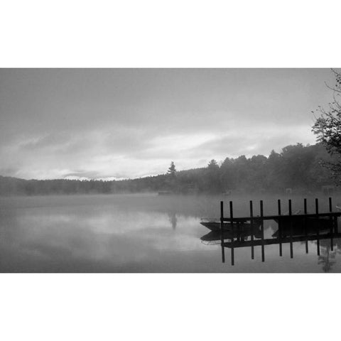 On The Dock BW Black Modern Wood Framed Art Print by Grey, Jace