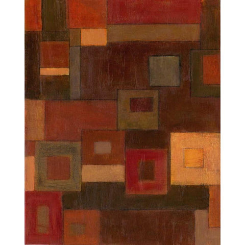 Patchwork II White Modern Wood Framed Art Print by Davey, Linda