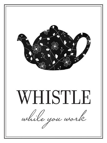 Whistle While You Work Black Ornate Wood Framed Art Print with Double Matting by McFarland, Leslie