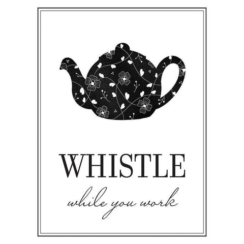 Whistle While You Work Black Modern Wood Framed Art Print by McFarland, Leslie