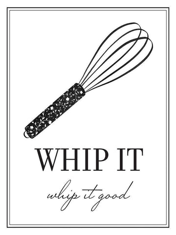 Whip It Good White Modern Wood Framed Art Print with Double Matting by McFarland, Leslie