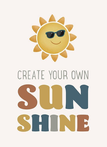 Create Your Own Sunshine v3 Black Ornate Wood Framed Art Print with Double Matting by McFarland, Leslie