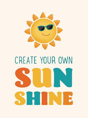 Create Your Own Sunshine White Modern Wood Framed Art Print with Double Matting by McFarland, Leslie