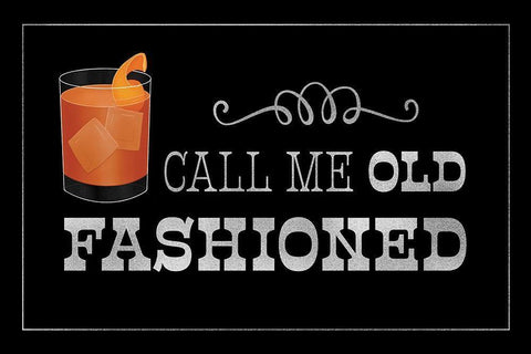 Call Me Old Fashioned Black Ornate Wood Framed Art Print with Double Matting by McFarland, Leslie