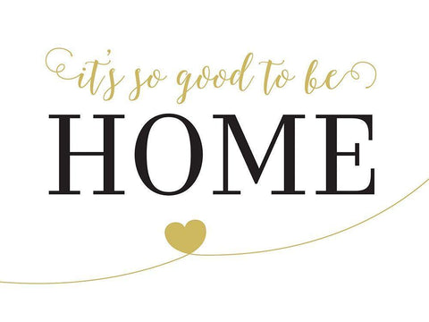 Its So Good To Be Home Black Ornate Wood Framed Art Print with Double Matting by McFarland, Leslie