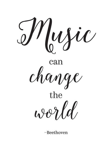 Music Can Change  the World Black Ornate Wood Framed Art Print with Double Matting by McFarland, Leslie