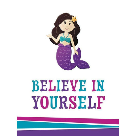 Believe In Yourself Black Modern Wood Framed Art Print by McFarland, Leslie