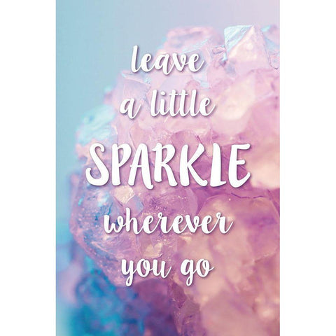 Leave A Little Sparkle Gold Ornate Wood Framed Art Print with Double Matting by McFarland, Leslie