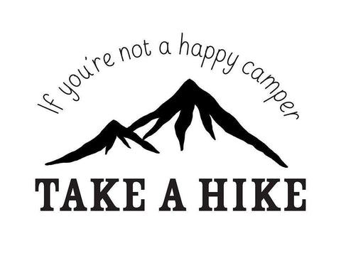 Take A Hike White Modern Wood Framed Art Print with Double Matting by McFarland, Leslie